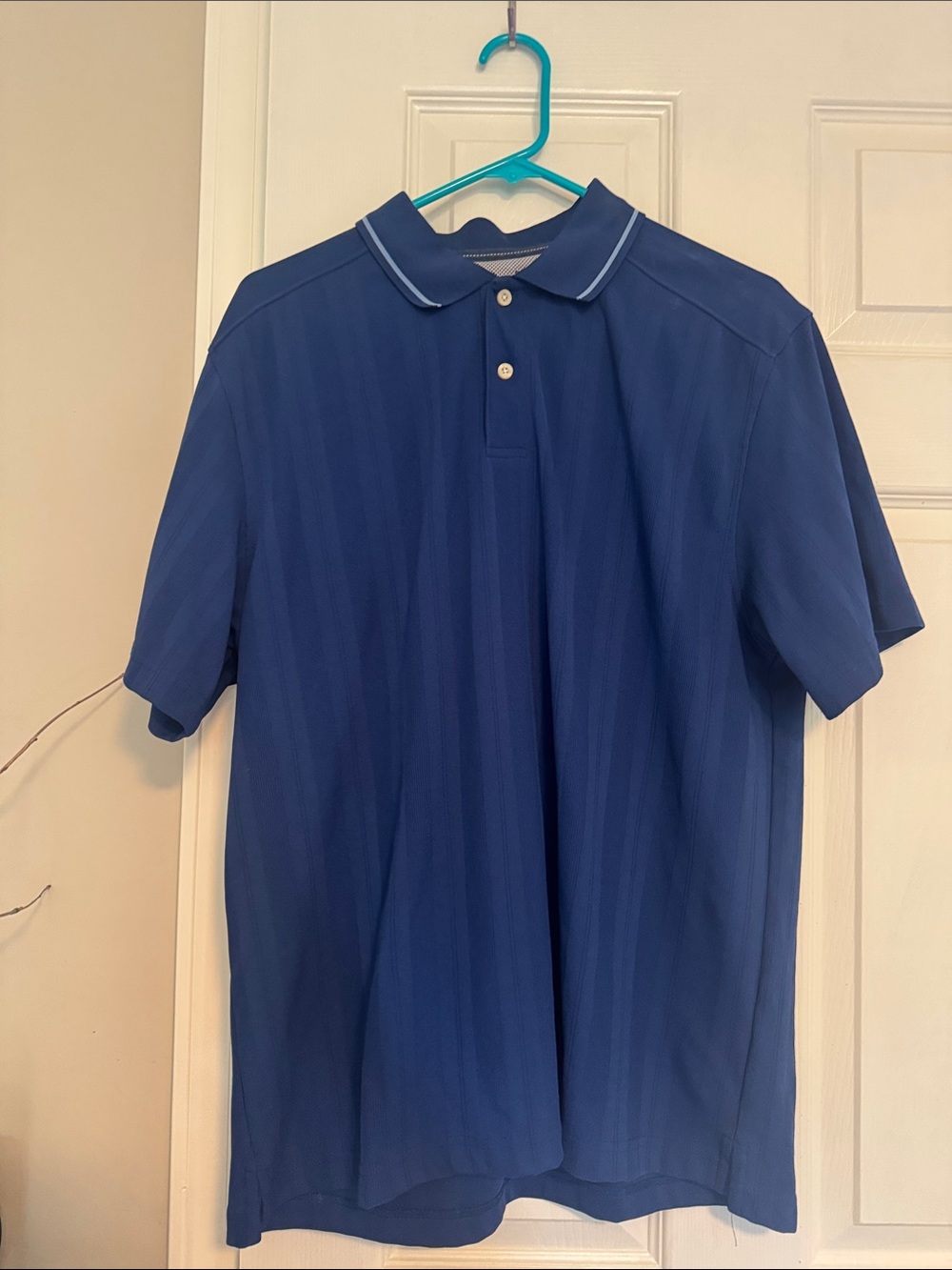 Arrow Men's Royal Blue Polo with Contrast Collar Stripe